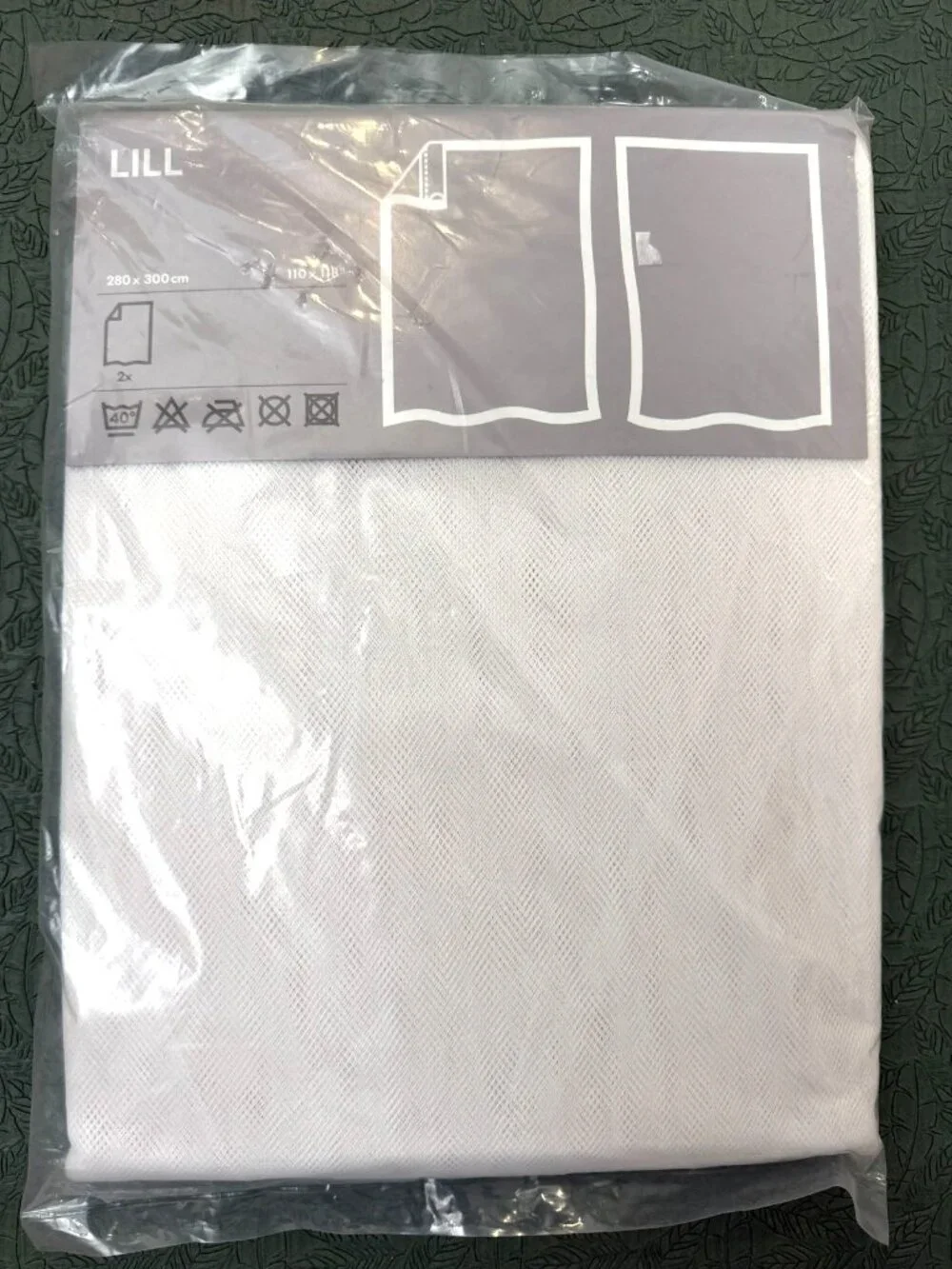 IKEA LILL Sheer Curtains Net Curtains White Set of 2 Panels 110” x 118” New